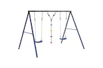 vidaXL 3283592 Outdoor Swing Set With Swings And Disc Swing vidaXL 3283592 Outdoor Swing Set With Swings And Disc Swing