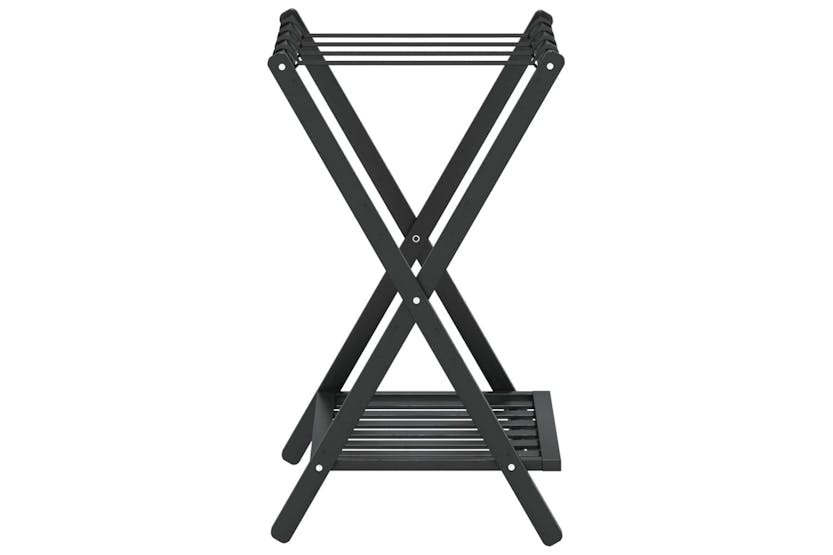 vidaXL 356366 Luggage Rack Black 68x38x58cm Bamboo vidaXL 356366 Luggage Rack Black 68x38x58cm Bamboo