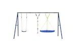 vidaXL 3283619 Outdoor Swing Set With Swing, Disc Swing, Saucer Swing vidaXL 3283619 Outdoor Swing Set With Swing, Disc Swing, Saucer Swing