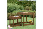 vidaXL 825054 Sand Tables 2 Pcs Honey Brown Solid Wood Pine vidaXL 825054 Sand Tables 2 Pcs Honey Brown Solid Wood Pine