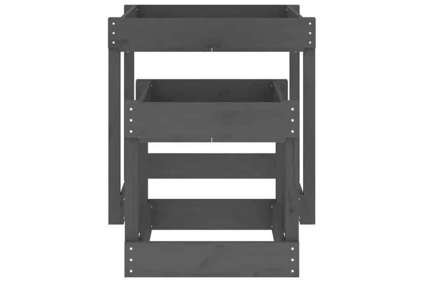 vidaXL 825053 Sand Tables 2 Pcs Grey Solid Wood Pine vidaXL 825053 Sand Tables 2 Pcs Grey Solid Wood Pine