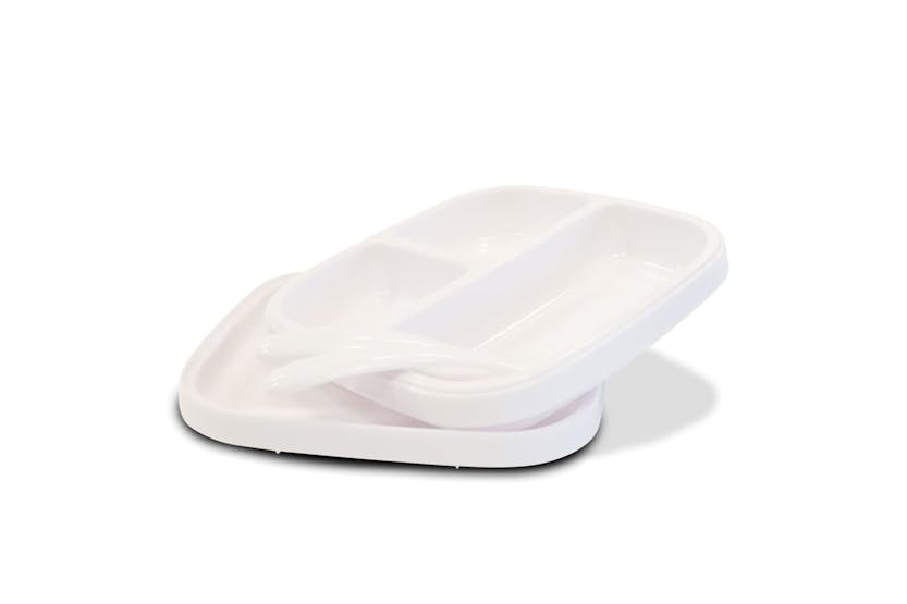 Deryan - 442157 Kids Plate Set Silicone Quuby White Deryan - 442157 Kids Plate Set Silicone Quuby White