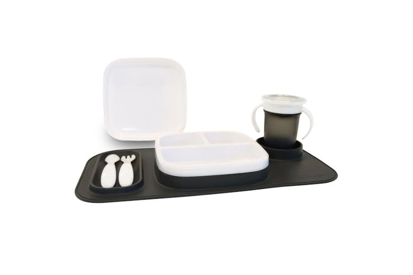 Deryan - 442157 Kids Plate Set Silicone Quuby White Deryan - 442157 Kids Plate Set Silicone Quuby White