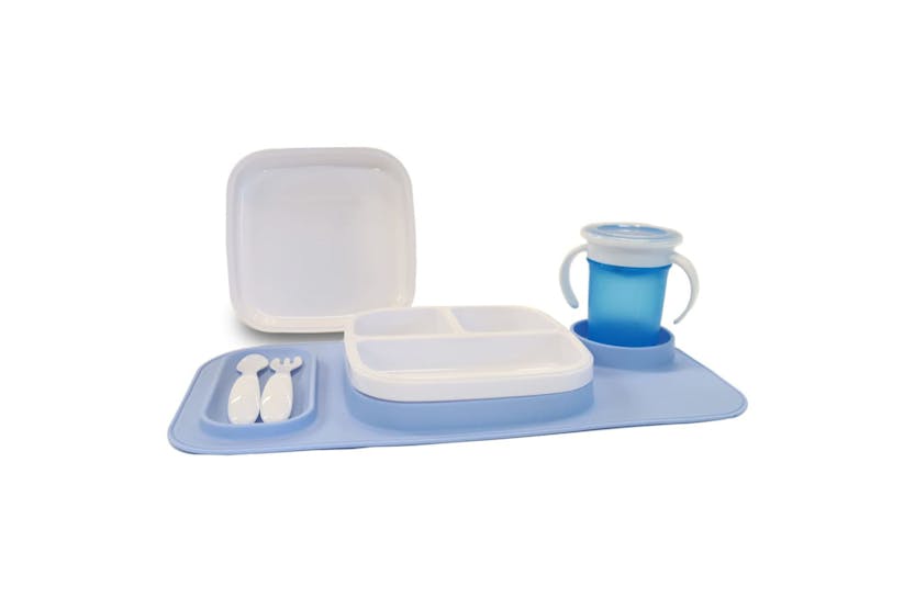 Deryan - 442157 Kids Plate Set Silicone Quuby White Deryan - 442157 Kids Plate Set Silicone Quuby White