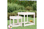 vidaXL 825052 Sand Tables 2 Pcs White Solid Wood Pine vidaXL 825052 Sand Tables 2 Pcs White Solid Wood Pine