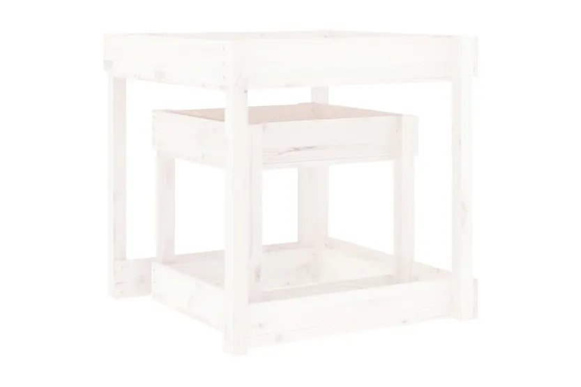 vidaXL 825052 Sand Tables 2 Pcs White Solid Wood Pine vidaXL 825052 Sand Tables 2 Pcs White Solid Wood Pine