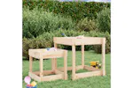 vidaXL 825051 Sand Tables 2 Pcs Solid Wood Pine vidaXL 825051 Sand Tables 2 Pcs Solid Wood Pine