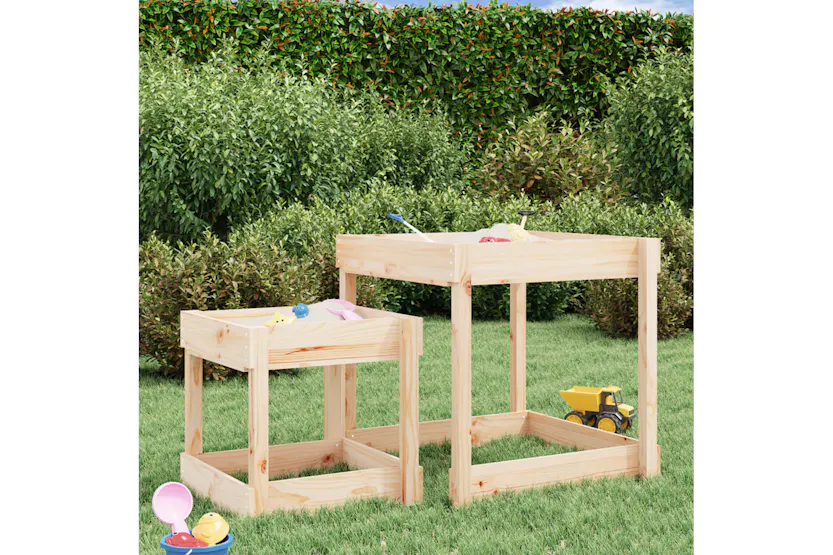 vidaXL 825051 Sand Tables 2 Pcs Solid Wood Pine vidaXL 825051 Sand Tables 2 Pcs Solid Wood Pine