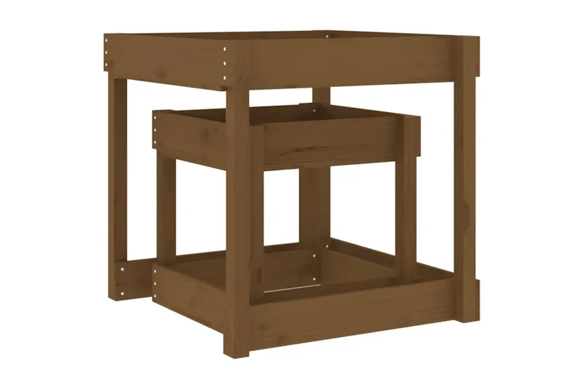 vidaXL 825054 Sand Tables 2 Pcs Honey Brown Solid Wood Pine vidaXL 825054 Sand Tables 2 Pcs Honey Brown Solid Wood Pine