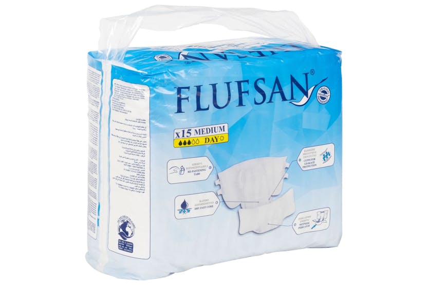 vidaXL 4008051 Flufsan Adult Diapers Disposable 15 Pcs Size M vidaXL 4008051 Flufsan Adult Diapers Disposable 15 Pcs Size M