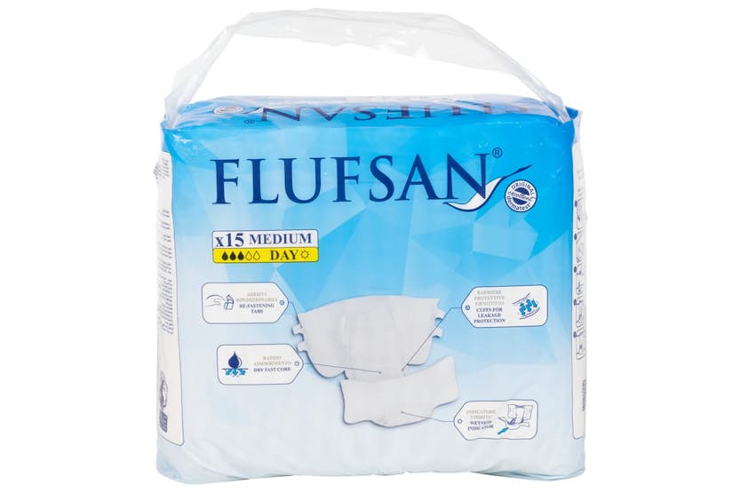 vidaXL 4008051 Flufsan Adult Diapers Disposable 15 Pcs Size M vidaXL 4008051 Flufsan Adult Diapers Disposable 15 Pcs Size M