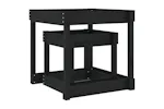 vidaXL 825055 Sand Tables 2 Pcs Black Solid Wood Pine vidaXL 825055 Sand Tables 2 Pcs Black Solid Wood Pine