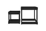 vidaXL 825055 Sand Tables 2 Pcs Black Solid Wood Pine vidaXL 825055 Sand Tables 2 Pcs Black Solid Wood Pine