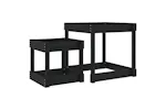 vidaXL 825055 Sand Tables 2 Pcs Black Solid Wood Pine vidaXL 825055 Sand Tables 2 Pcs Black Solid Wood Pine