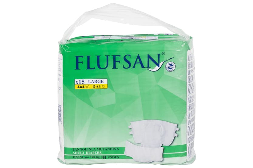 vidaXL 4008052 Flufsan Adult Diapers Disposable 15 Pcs Size L vidaXL 4008052 Flufsan Adult Diapers Disposable 15 Pcs Size L
