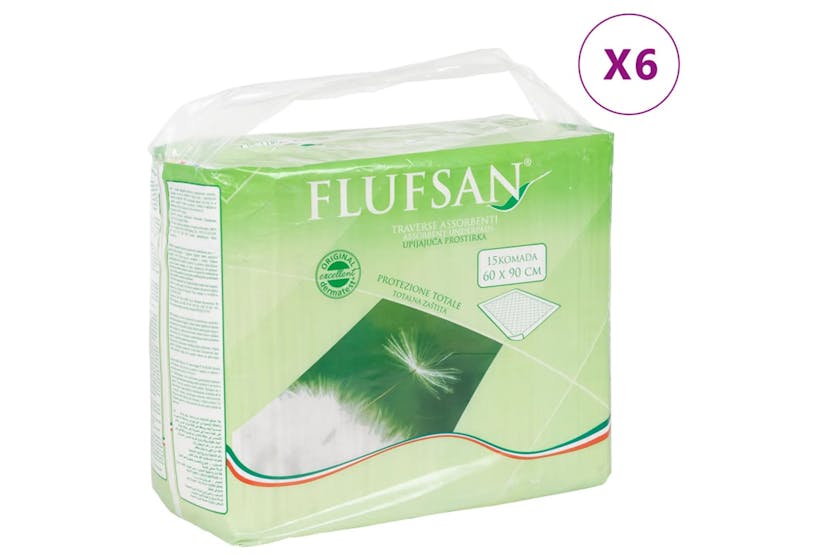 vidaXL 4008050 Flufsan Incontinence Bed Pads 90 Pcs 60x90cm vidaXL 4008050 Flufsan Incontinence Bed Pads 90 Pcs 60x90cm