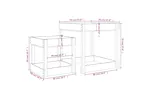 vidaXL 825055 Sand Tables 2 Pcs Black Solid Wood Pine vidaXL 825055 Sand Tables 2 Pcs Black Solid Wood Pine