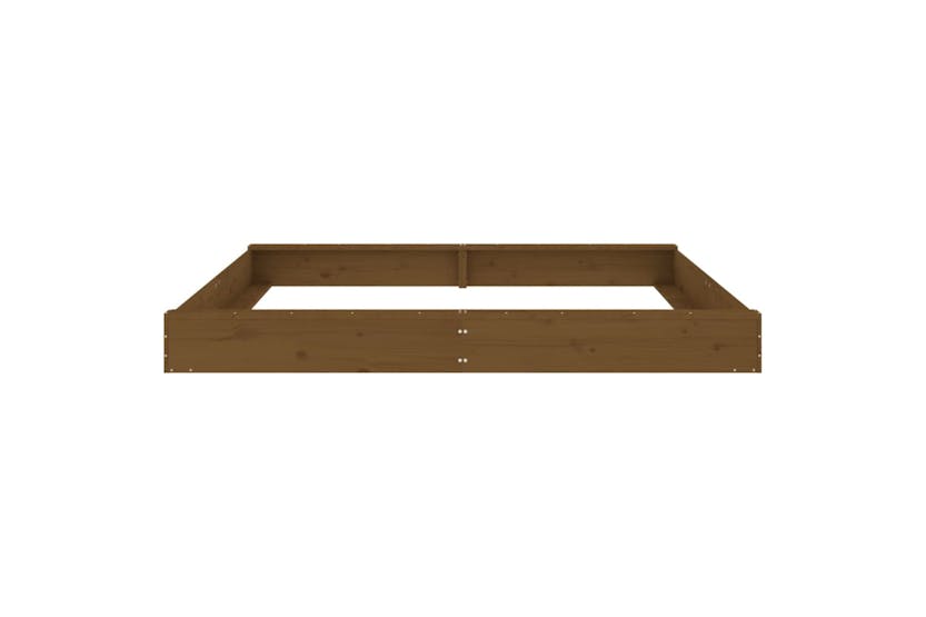 vidaXL 825047 Sandbox With Seats Honey Brown Square Solid Wood Pine vidaXL 825047 Sandbox With Seats Honey Brown Square Solid Wood Pine