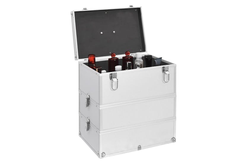 vidaXL 91839 Make-up Case 37x24x40cm Silver Aluminium vidaXL 91839 Make-up Case 37x24x40cm Silver Aluminium