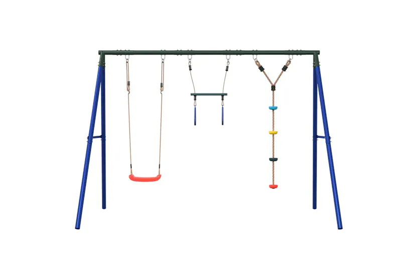 vidaXL 3283603 Outdoor Swing Set With Swing. Trapeze. Disc Swing vidaXL 3283603 Outdoor Swing Set With Swing. Trapeze. Disc Swing