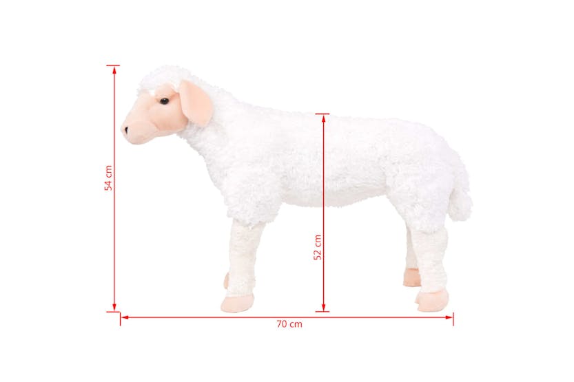 vidaXL 91341 Standing Plush Toy Sheep White Xxl vidaXL 91341 Standing Plush Toy Sheep White Xxl