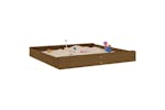 vidaXL 825040 Sandbox With Seats Honey Brown Square Solid Wood Pine vidaXL 825040 Sandbox With Seats Honey Brown Square Solid Wood Pine
