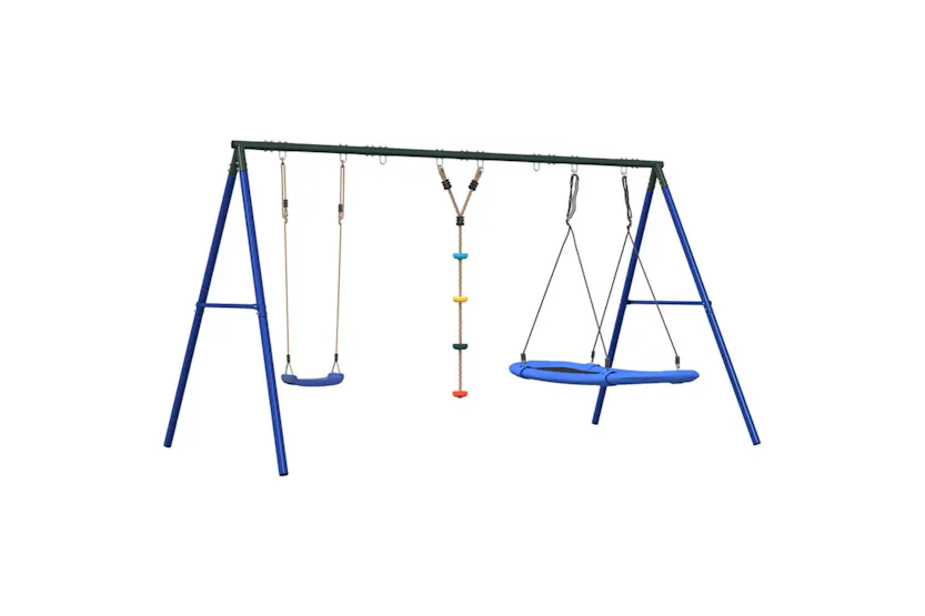 vidaXL 3283620 Outdoor Swing Set With Swing, Disc Swing, Nest Swing vidaXL 3283620 Outdoor Swing Set With Swing, Disc Swing, Nest Swing