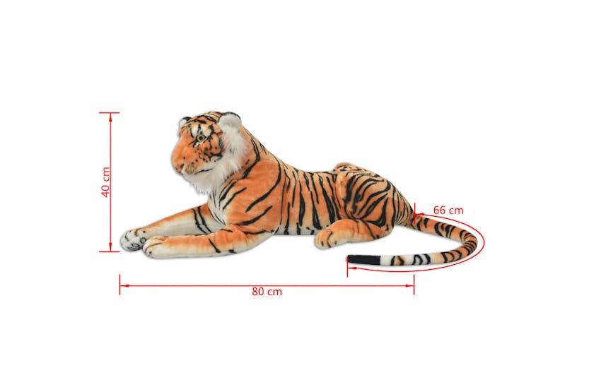 vidaXL 80163 Tiger Toy Plush Brown Xxl vidaXL 80163 Tiger Toy Plush Brown Xxl