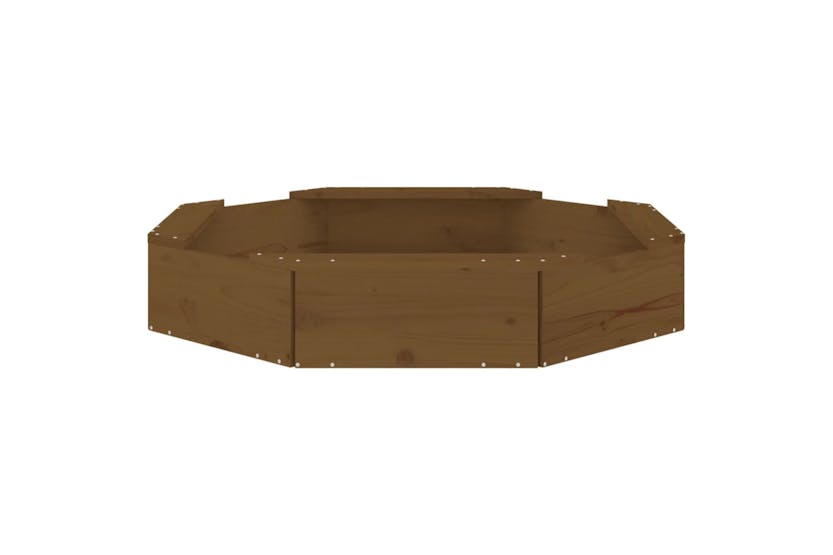 vidaXL 825012 Sandbox With Seats Honey Brown Octagon Solid Wood Pine vidaXL 825012 Sandbox With Seats Honey Brown Octagon Solid Wood Pine