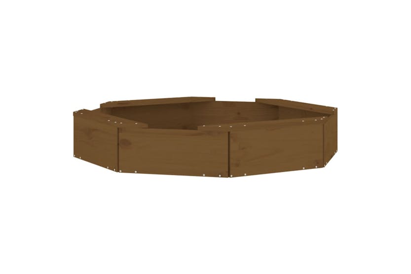 vidaXL 825012 Sandbox With Seats Honey Brown Octagon Solid Wood Pine vidaXL 825012 Sandbox With Seats Honey Brown Octagon Solid Wood Pine