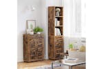 Vasagle Tall Bathroom Cabinet with 3 Open Compartments | Rustic Brown Vasagle Tall Bathroom Cabinet with 3 Open Compartments | Rustic Brown
