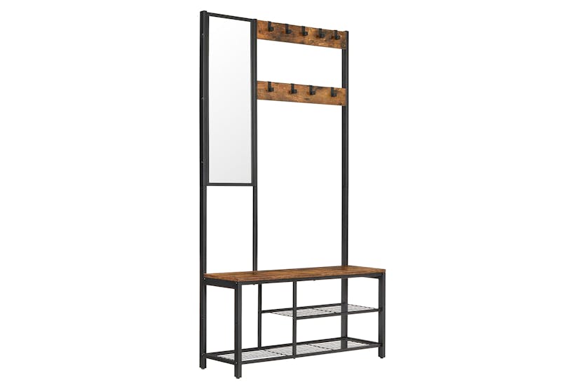 Vasagle Coat Rack & Shoe Rack | Rustic Brown/Black Vasagle Coat Rack & Shoe Rack | Rustic Brown/Black