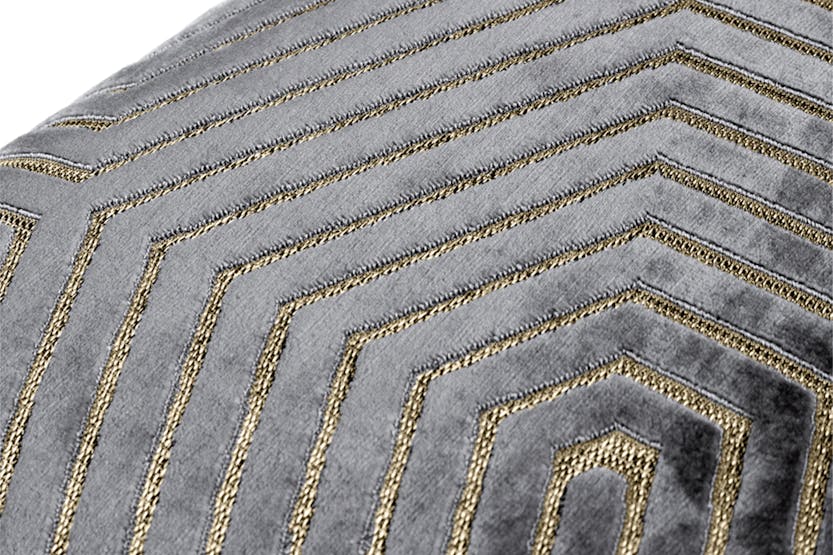 Evoke Feather Cushion | Charcoal/Gold | 45 x 45 cm Evoke Feather Cushion | Charcoal/Gold | 45 x 45 cm