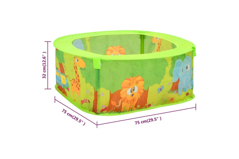 vidaXL 3107719 Ball Pool With 300 Balls For Kids 75x75x32cm vidaXL 3107719 Ball Pool With 300 Balls For Kids 75x75x32cm