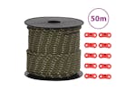vidaXL 4008123 Tent Guy Rope With Reflective Strips And Spanners 50 M 4mm vidaXL 4008123 Tent Guy Rope With Reflective Strips And Spanners 50 M 4mm