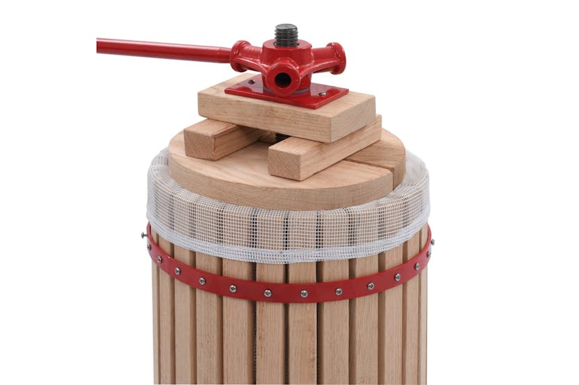 vidaXL 144744 Fruit And Wine Press With Cloth Bag 24 L Oak Wood vidaXL 144744 Fruit And Wine Press With Cloth Bag 24 L Oak Wood