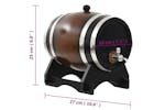 vidaXL 50683 Wine Barrel With Tap Solid Pinewood 6 L vidaXL 50683 Wine Barrel With Tap Solid Pinewood 6 L