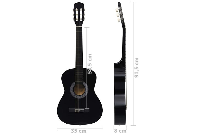 vidaXL 70118 Classical Guitar For Beginner And Kids Black 3/4 36" vidaXL 70118 Classical Guitar For Beginner And Kids Black 3/4 36"
