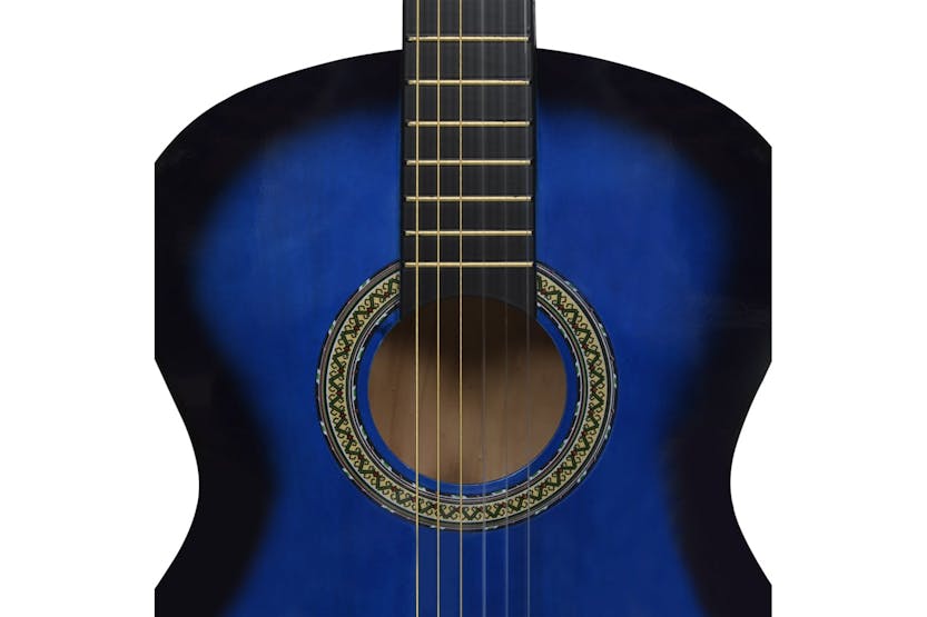 vidaXL 3055599 Classical Guitar For Beginner With Bag Blue 4/4 39" vidaXL 3055599 Classical Guitar For Beginner With Bag Blue 4/4 39"