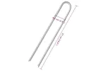 vidaXL 4009348 Tent Pegs 12 Pcs U-shaped 37cm x 10mm Galvanised Steel vidaXL 4009348 Tent Pegs 12 Pcs U-shaped 37cm x 10mm Galvanised Steel