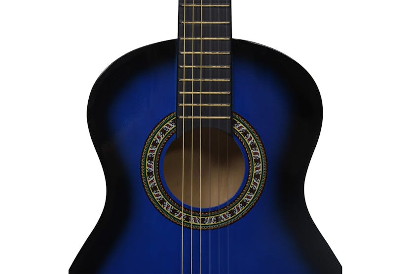 vidaXL 3055603 Classical Guitar For Beginner And Kid With Bag Blue 1/2 34" vidaXL 3055603 Classical Guitar For Beginner And Kid With Bag Blue 1/2 34"