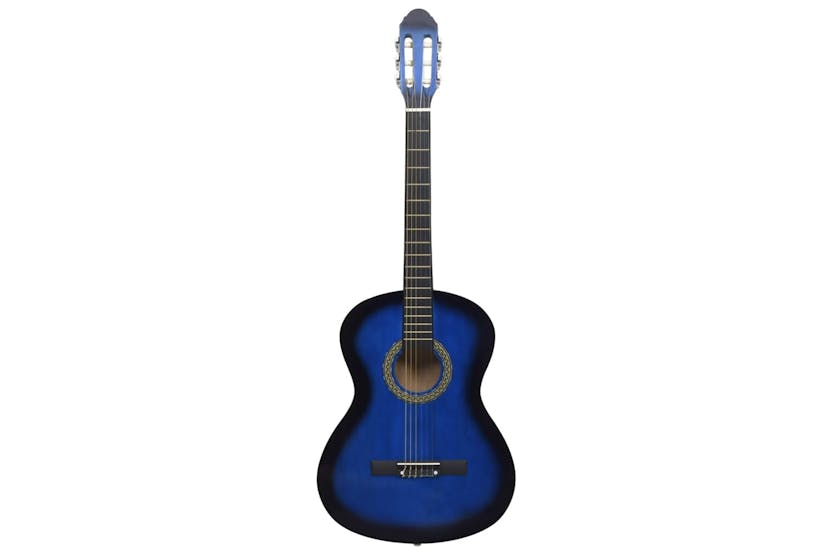 vidaXL 3055599 Classical Guitar For Beginner With Bag Blue 4/4 39" vidaXL 3055599 Classical Guitar For Beginner With Bag Blue 4/4 39"