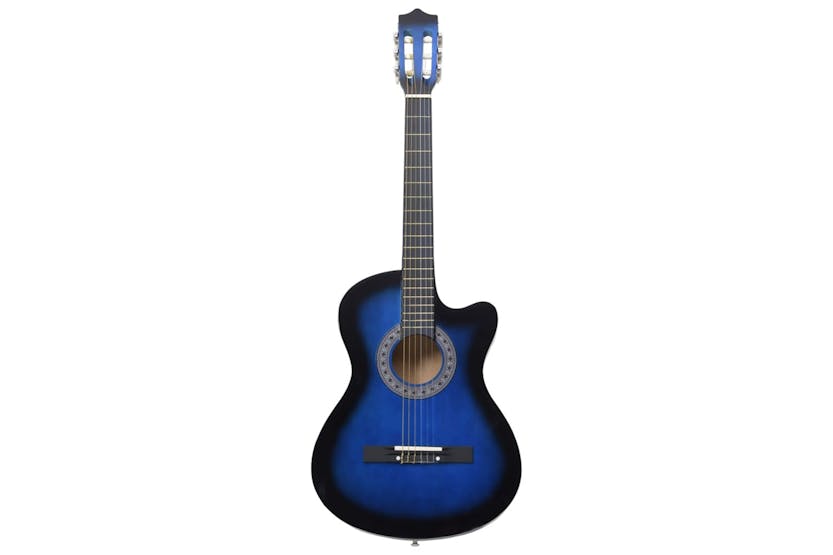 vidaXL 70134 Western Classical Cutaway Guitar With 6 Strings Blue Shaded 38 vidaXL 70134 Western Classical Cutaway Guitar With 6 Strings Blue Shaded 38