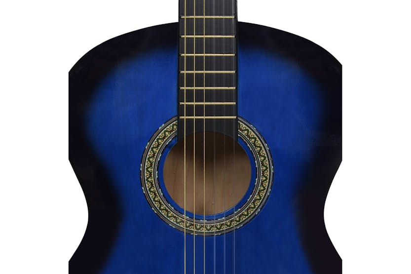 vidaXL 70108 Classical Guitar For Beginner Blue 4/4 39" Basswood vidaXL 70108 Classical Guitar For Beginner Blue 4/4 39" Basswood