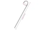 vidaXL 4009344 Tent Pegs 12 Pcs 41.5cm x 12mm Galvanised Steel vidaXL 4009344 Tent Pegs 12 Pcs 41.5cm x 12mm Galvanised Steel