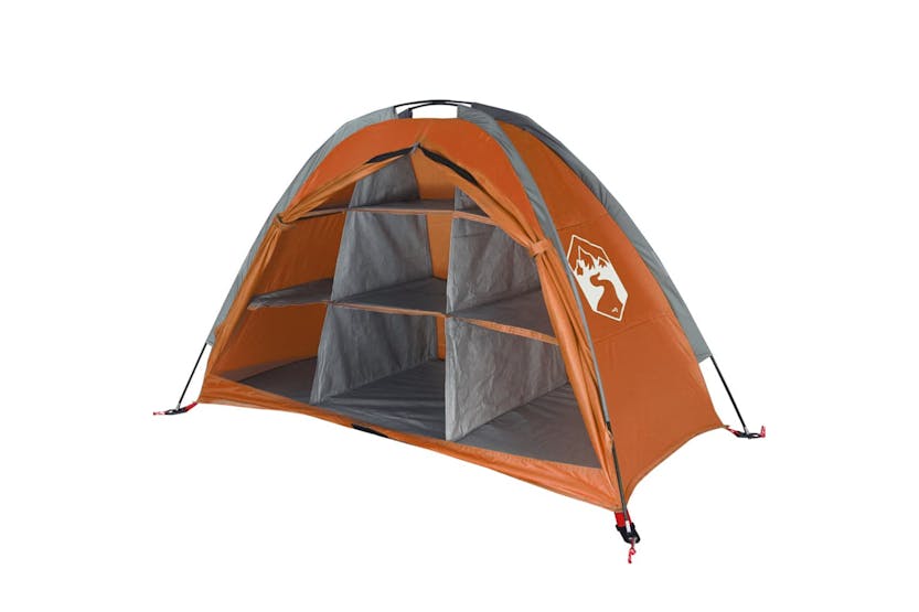 vidaXL 94376 Storage Tent 9 Compartments Grey And Orange Waterproof vidaXL 94376 Storage Tent 9 Compartments Grey And Orange Waterproof