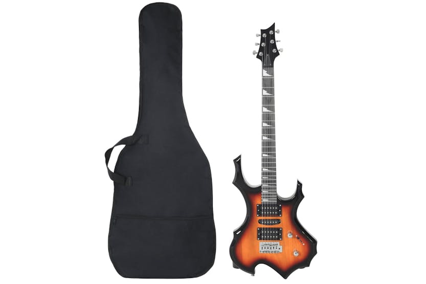 vidaXL 70186 Electric Guitar For Beginner With Bag Brown And Black 4/4 39" vidaXL 70186 Electric Guitar For Beginner With Bag Brown And Black 4/4 39"