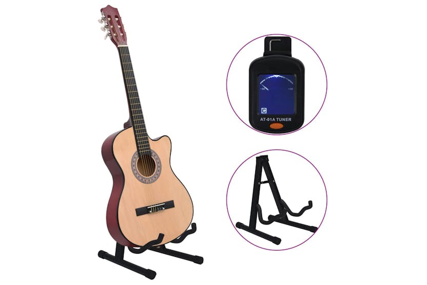 vidaXL 70131 12 Piece Western Acoustic Cutaway Guitar Set With 6 Strings 38 vidaXL 70131 12 Piece Western Acoustic Cutaway Guitar Set With 6 Strings 38