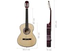 vidaXL 70106 Classical Guitar For Beginner 4/4 39 Basswood vidaXL 70106 Classical Guitar For Beginner 4/4 39 Basswood