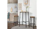 Vasagle Bar Stools | Rustic Brown/Black | Set of 2 Vasagle Bar Stools | Rustic Brown/Black | Set of 2